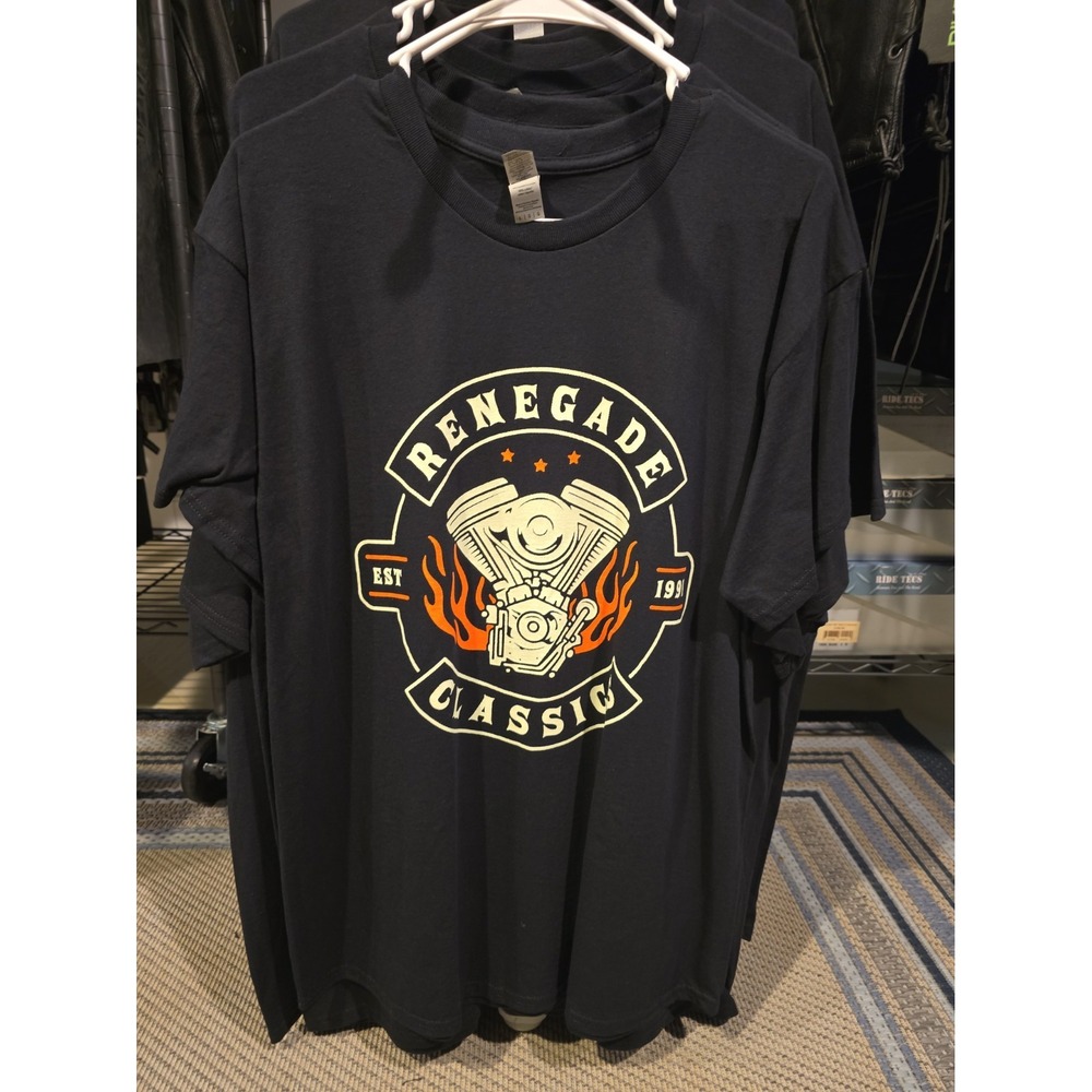 Renegade Black Tshirt Short Sleeve Cotton New Large